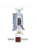 Leviton 1202-2L - 15 Amp - 120/277 Volt - Toggle Locking Double-Pole AC Quiet Switch - Brown